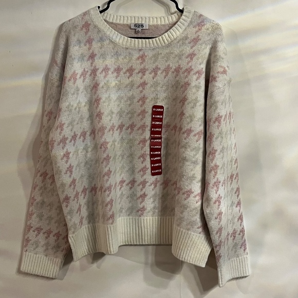 525 Women's Super Soft Crewneck Pullover Chalk Combo Sweater  XL New with Tags - Picture 5 of 12